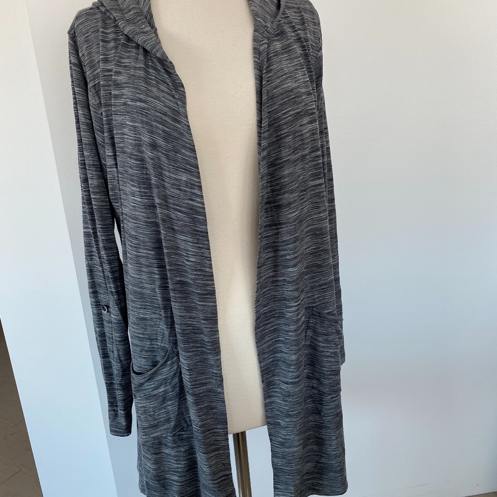 Coolibar UPF 50+ merino hooded cardigan S
